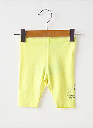Legging sérigraphie taille élastique jaune 3 POMMES fille