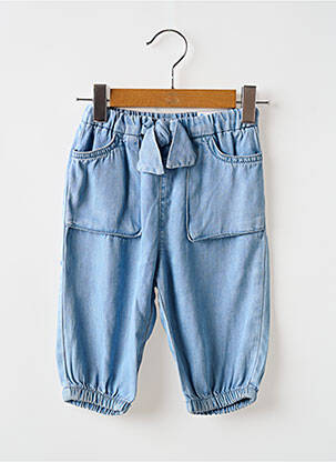 Pantalon droit resserrée sur le bas taille élastique bleu MAYORAL fille