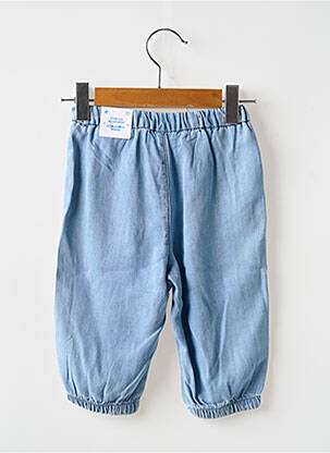 Pantalon droit resserrée sur le bas taille élastique bleu MAYORAL fille