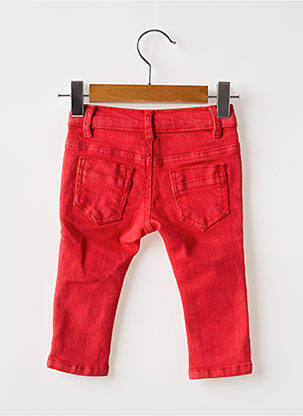 Jeans coupe slim poches taille ajustable rouge 3 POMMES garçon