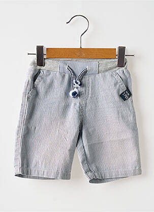 Bermuda tissage denim taille élastique bleu 3 POMMES garçon