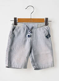 Bermuda tissage denim taille élastique bleu 3 POMMES garcon