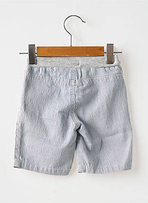 Bermuda tissage denim taille élastique bleu 3 POMMES garçon