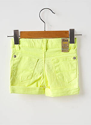 Short tissage popeline taille ajustable jaune BOBOLI garçon