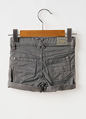 Short tissage popeline taille ajustable gris BOBOLI garçon