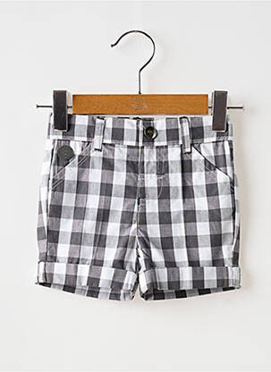 Short tissage popeline taille ajustable gris BOBOLI garçon