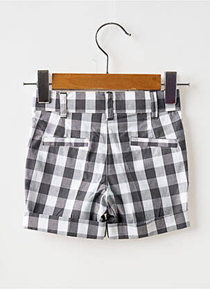 Short tissage popeline taille ajustable gris BOBOLI garçon
