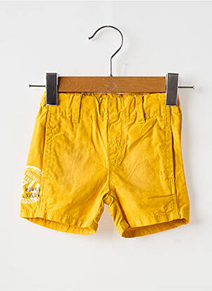 Short tissage popeline taille ajustable jaune BOBOLI garçon
