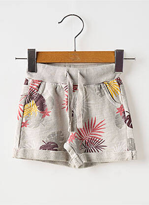 Short stretch taille à pinces gris BOBOLI fille