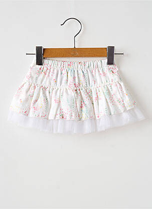 Jupe mi-longue imprimé fleurs rose 3 POMMES fille