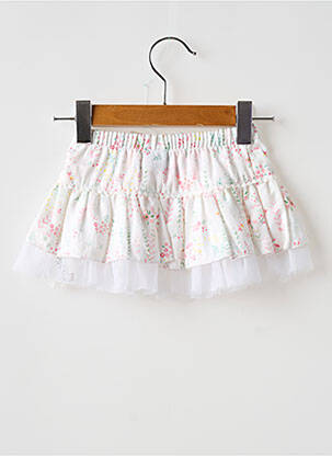 Jupe mi-longue imprimé fleurs rose 3 POMMES fille