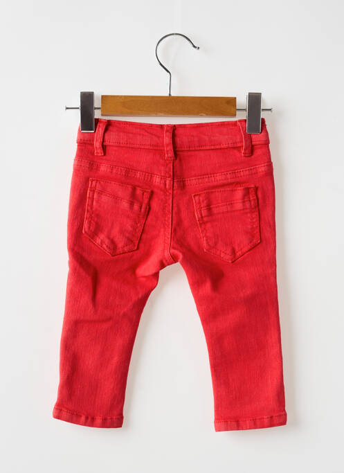 Jeans coupe slim poches taille ajustable rouge 3 POMMES garcon