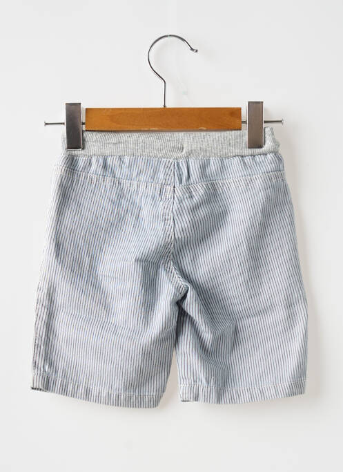 Bermuda tissage denim taille élastique bleu 3 POMMES garcon