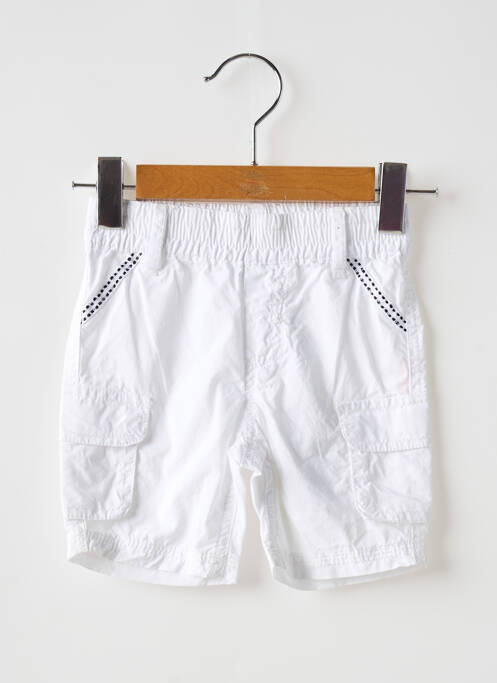 Bermuda tissage popeline taille élastique blanc 3 POMMES garcon