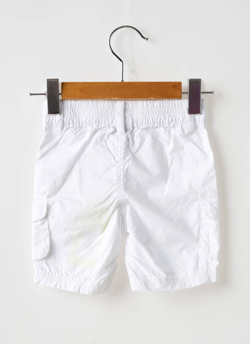 Bermuda tissage popeline taille élastique blanc 3 POMMES garcon