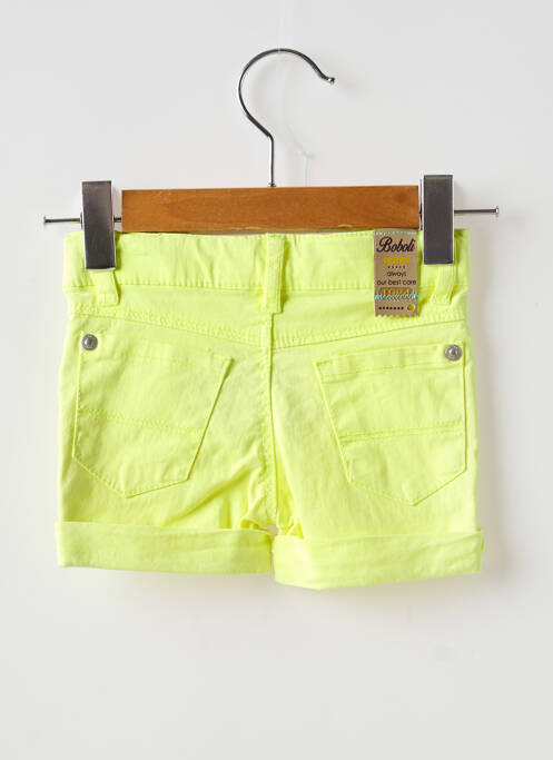 Short tissage popeline taille ajustable jaune BOBOLI garcon