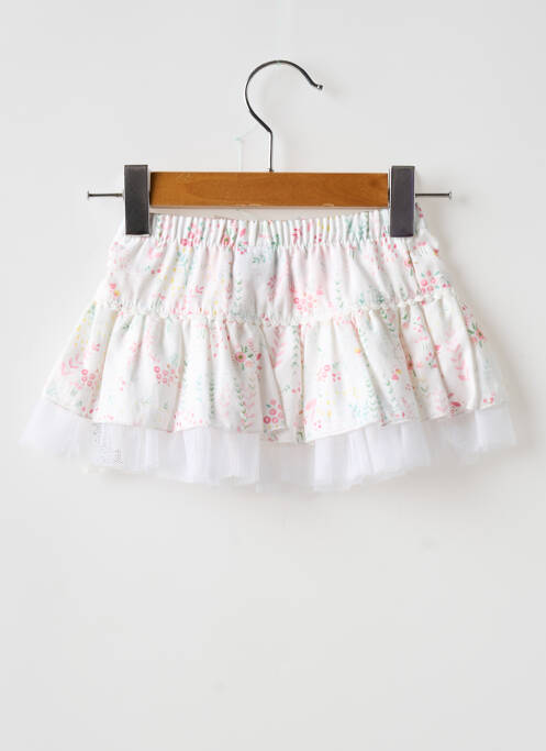 Jupe mi-longue imprimé fleurs rose 3 POMMES fille