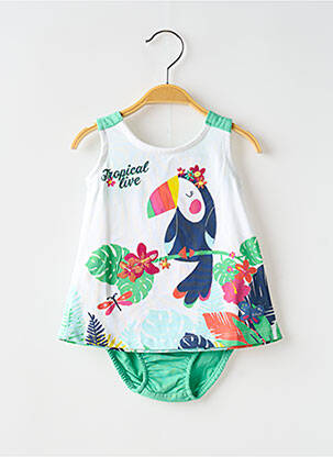 Ensemble short taille élastique vert BOBOLI fille