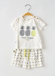 Ensemble short taille élastique blanc BOBOLI garcon