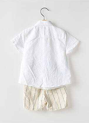 Ensemble short taille ajustable blanc MAYORAL garçon