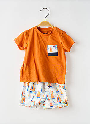Short de bain tissage popeline orange MAYORAL garcon