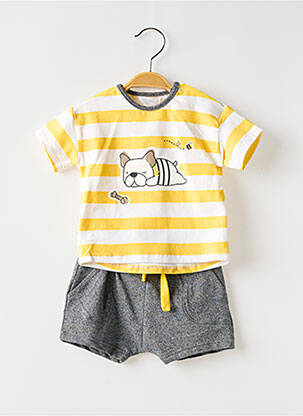 Ensemble short taille élastique jaune MAYORAL garcon
