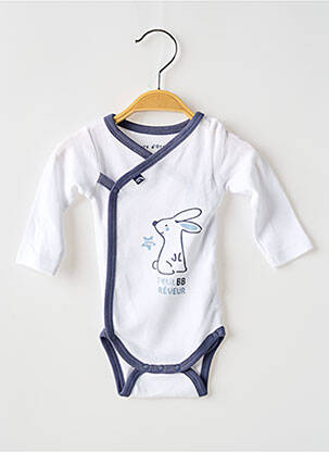 Body lingerie fermeture pressionnée à l'entrejambe bleu SUCRE D'ORGE enfant