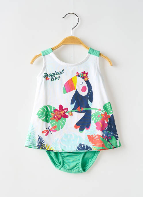 Ensemble short taille élastique vert BOBOLI fille
