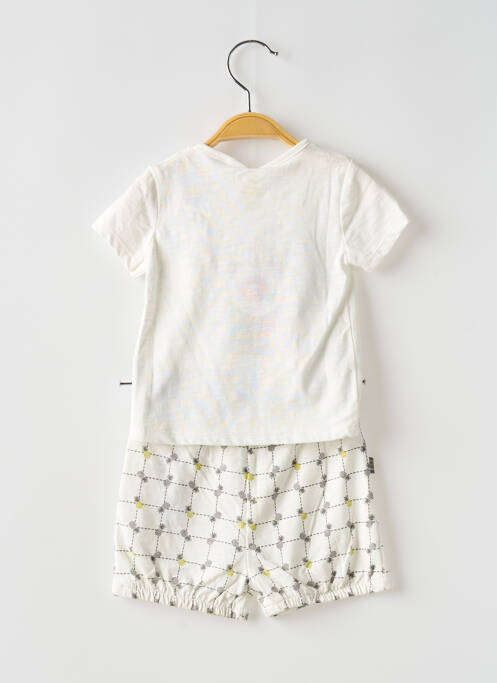 Ensemble short taille élastique blanc BOBOLI garcon