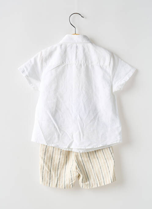 Ensemble short taille ajustable blanc MAYORAL garcon
