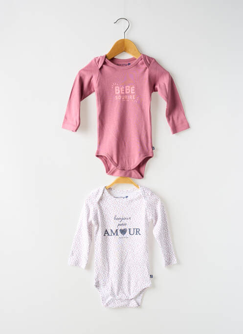 Body lingerie rose SUCRE D'ORGE pour fille