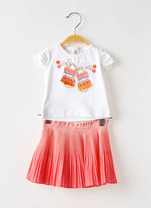 Ensemble jupe blanc MAYORAL pour fille