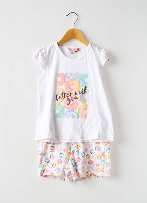 Pyjashort blanc BOBOLI pour fille