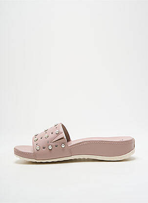 Mules/sabots matière lisse talon de 4 à 6cm rose ROMIKA femme
