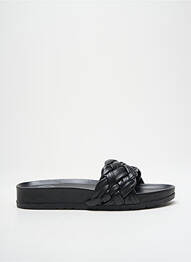Mules/sabots tissage satiné talon plat jusqu'à 3cm noir L'ATELIER TROPÉZIEN femme