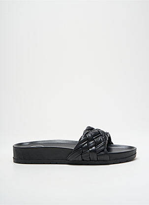 Mules/sabots tissage satiné talon plat jusqu'à 3cm noir L'ATELIER TROPÉZIEN femme