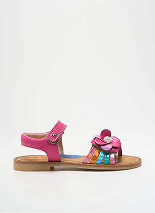 Sandales/nu pieds tissage satiné chiquet rose STONES AND BONES fille