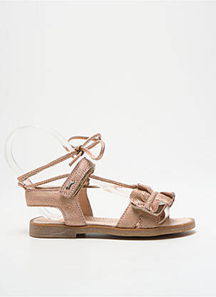 Sandales/nu pieds tissage satiné chiquet rose STONES AND BONES fille