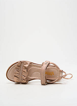 Sandales/nu pieds tissage satiné chiquet rose STONES AND BONES fille
