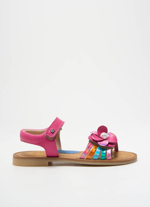 Sandales/nu pieds tissage satiné chiquet rose STONES AND BONES fille