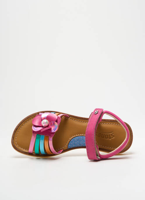 Sandales/nu pieds tissage satiné chiquet rose STONES AND BONES fille