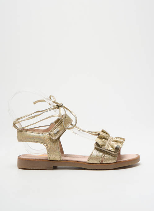Sandales/nu pieds tissage satiné chiquet or STONES AND BONES fille