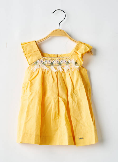 Robe courte jaune MAYORAL pour fille