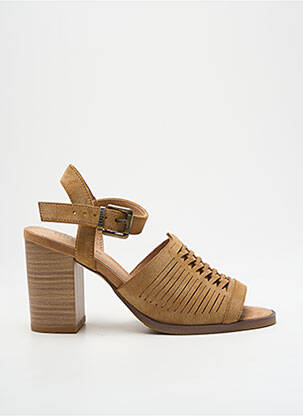 Sandales/nu pieds talon bottier talon de 7 à 9cm marron MUSTANG femme