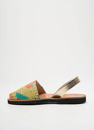 Sandales/nu pieds chiquet talon plat jusqu'à 3cm or MINORQUINES femme