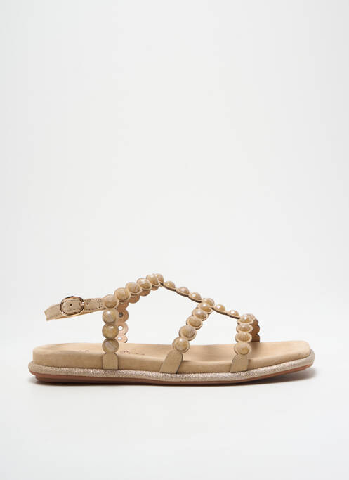 Sandales/nu pieds tissage satiné talon plat jusqu'à 3cm beige ALMA EN PENA femme