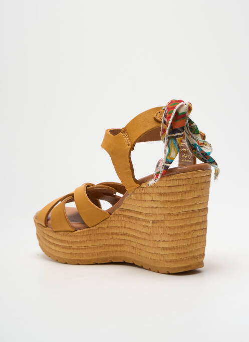 Sandales/Nu pieds jaune GOODSTEP pour femme