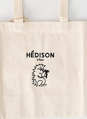 Sac poignée 2 anses de portée forme cabas beige HÉDISON femme
