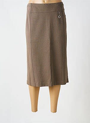 Jupe mi-longue stretch marron SOMMERMANN femme