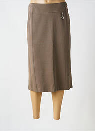 Jupe mi-longue coupe droite marron SOMMERMANN femme